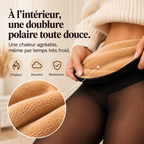 VICIENNA™ Premium - Collant polaire à ceinture gainante, effet peau naturelle