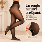 VICIENNA™ Premium - Collant polaire à ceinture gainante, effet peau naturelle