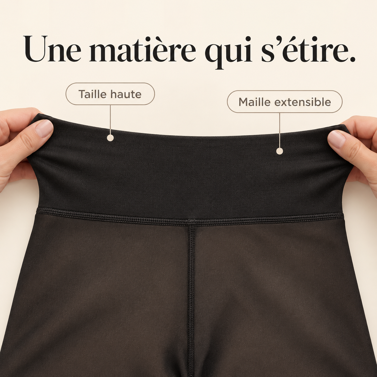 Vicienna - Collant polaire femme effet transparent