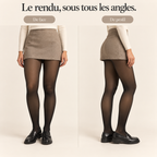 Vicienna - Collant polaire femme effet transparent