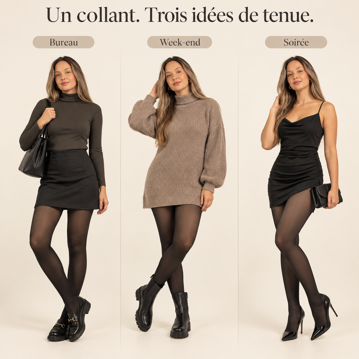 Vicienna - Collant polaire femme effet transparent