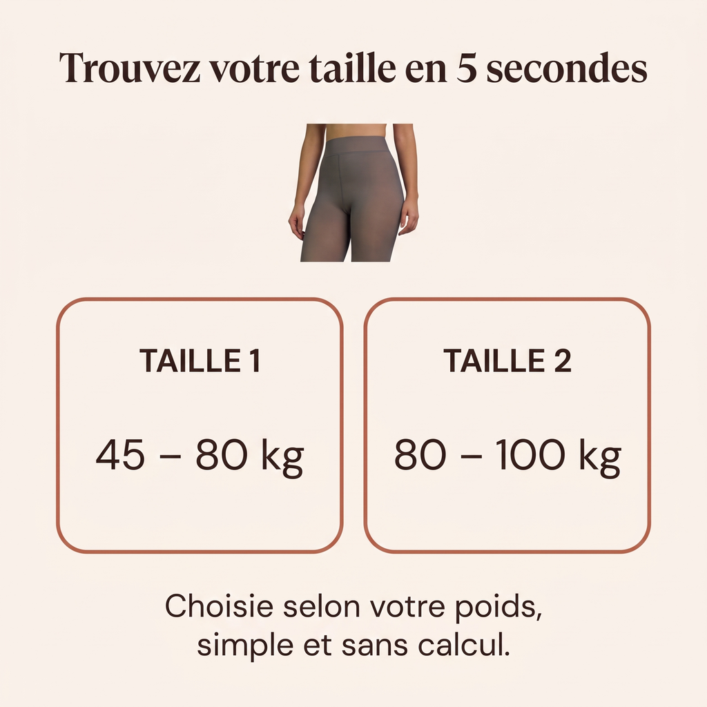 Guide des tailles : 45-80 kg et 80-100 kg