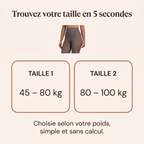Guide des tailles : 45-80 kg et 80-100 kg